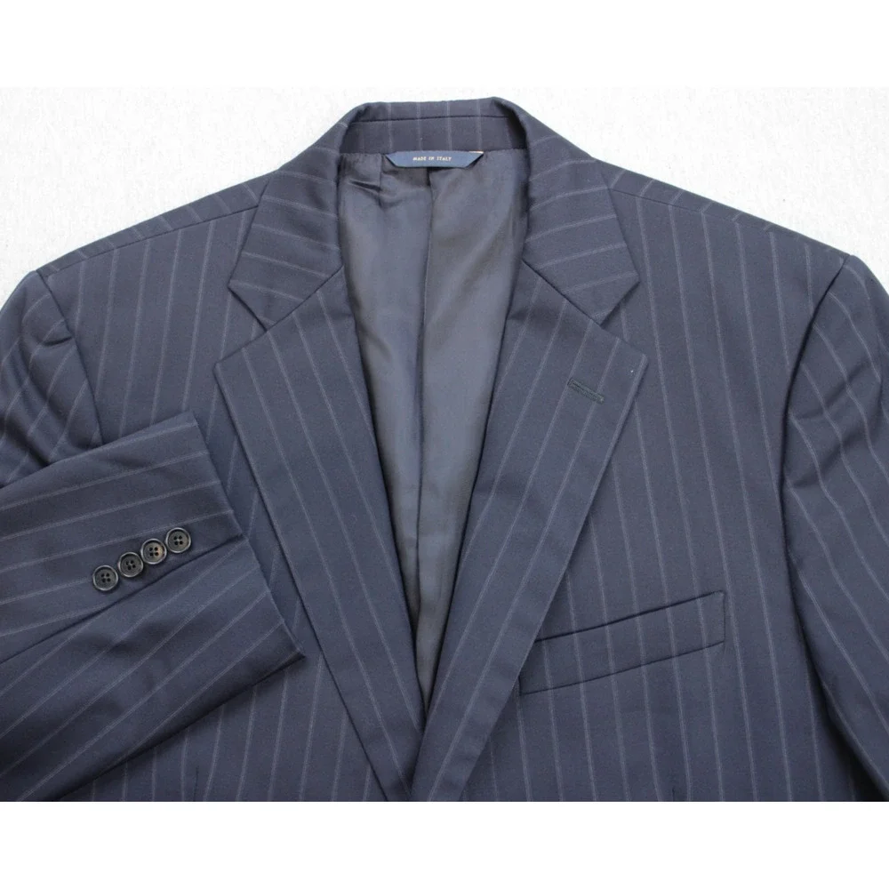 Brooks Brothers Suit Mens 43R / 38W Blue Stripe 1818 Madison x Estrato - 2 Piece